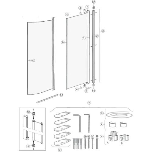 Varahlutir í Sturtuklefa og Hurðar