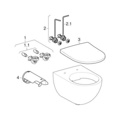 Varahlutir í Vegghengd Salerni