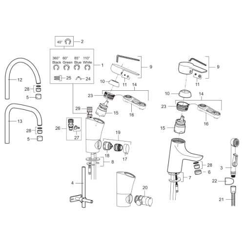 Varahlutir í Blöndunartæki