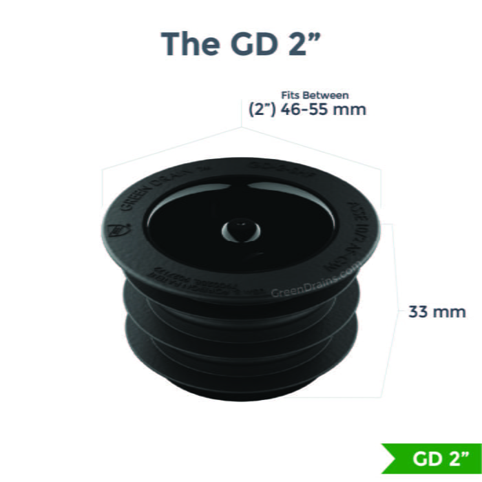 Green Drain GD2 vatnslás Ø46-55mm vatnslaus