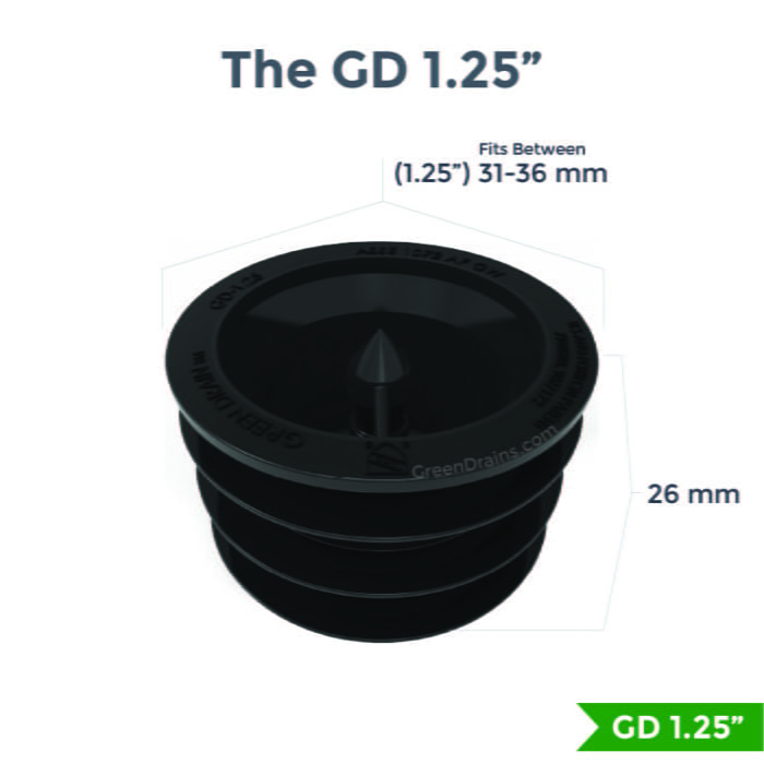 Green Drain GD1.25 vatnslás Ø31-36mm vatnslaus